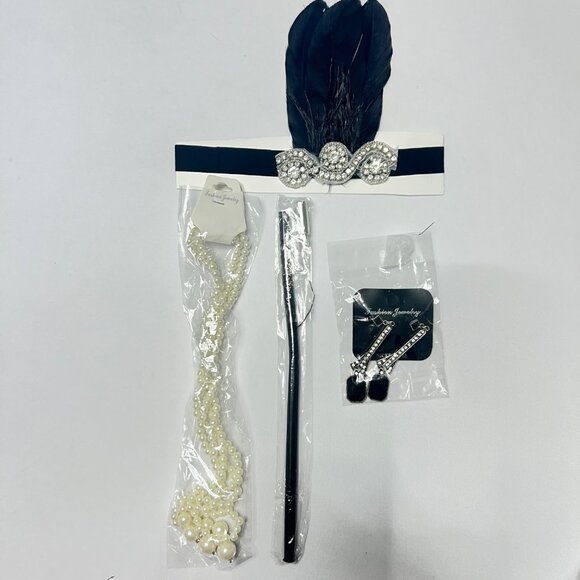 1920s Flapper Accessories Gatsby Costume Accessories Set - Picture 1 of 5